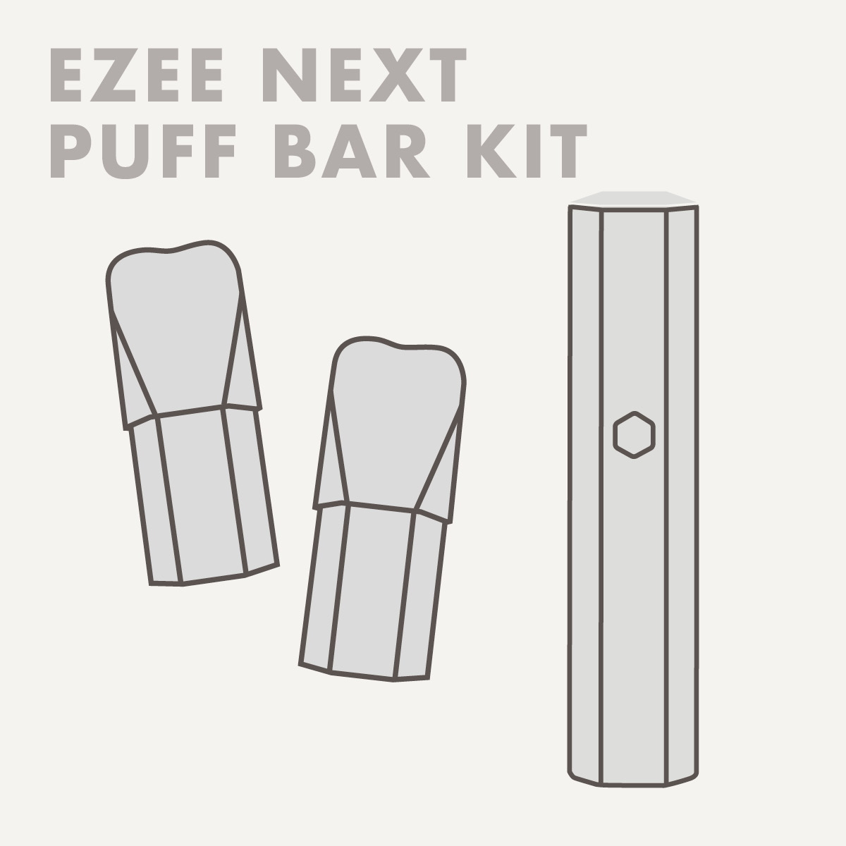 Ezee Next Puff Bar Kit Beige - Tobakk Nikotinfri