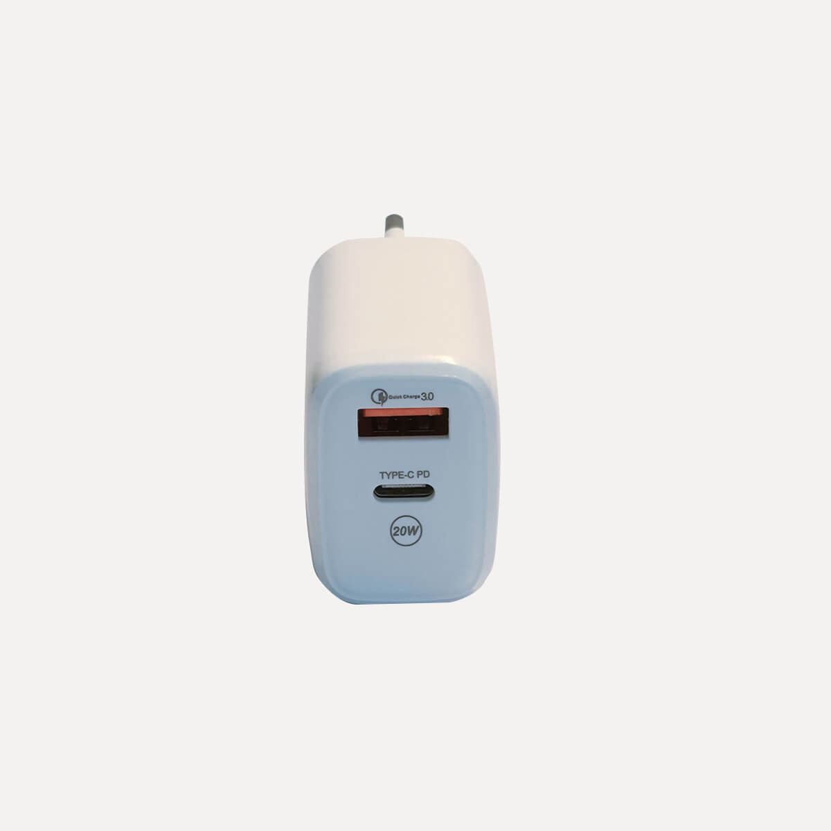 USB-C & USB-A strømadapter for lading