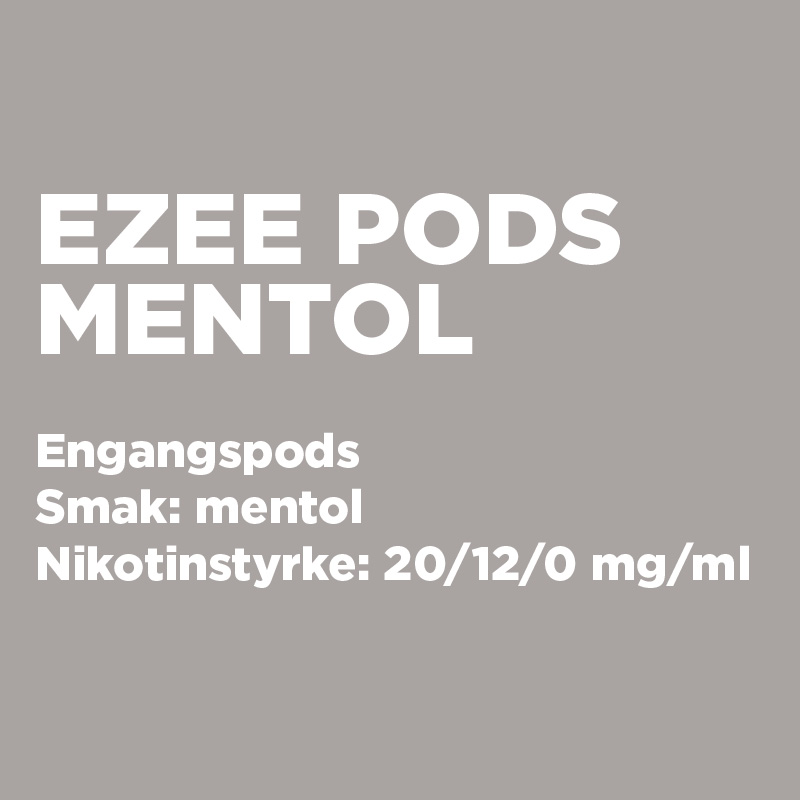 Ezee Pod+ Mentol Pods - nikotin uten