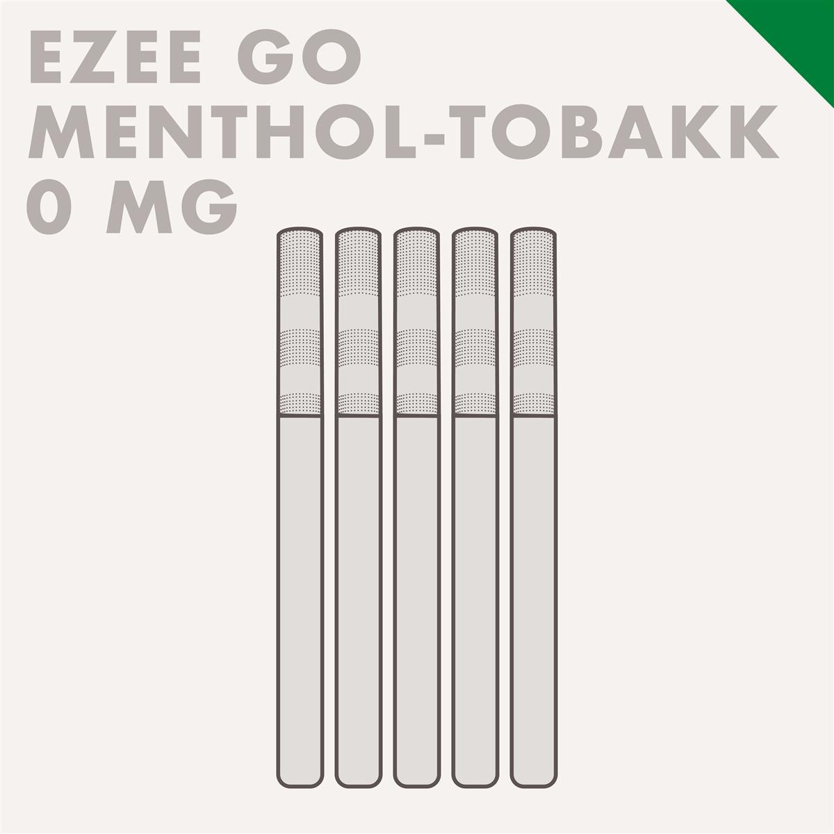 ezee go engangs vape e-sigarett mentol smak uten nikotin