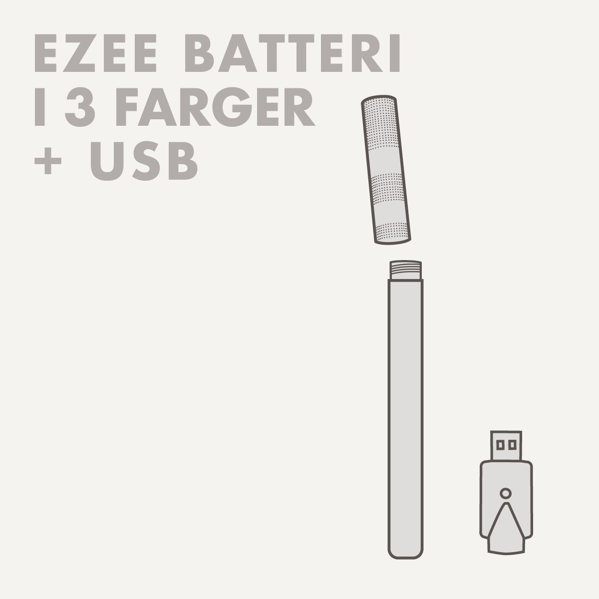 Oppladbar E-sigarett med filter